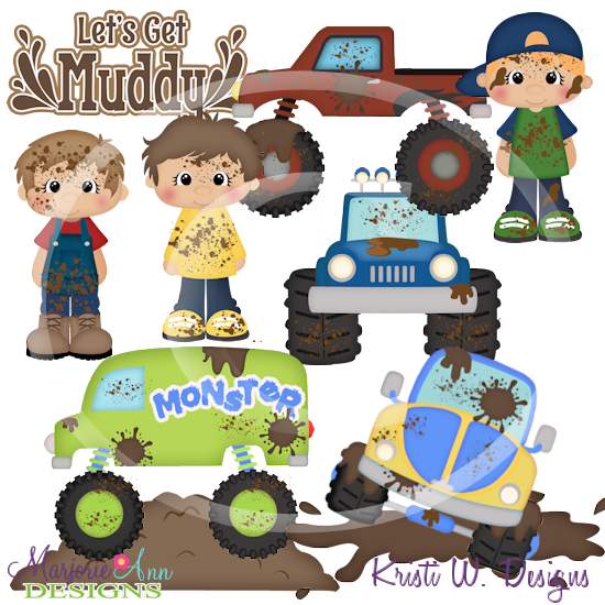 Mudding-Boys SVG Cutting Files Includes Clipart - Click Image to Close